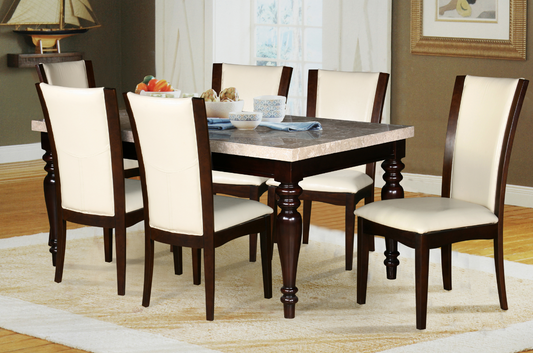 Bullins Marble Top Dining Table Set