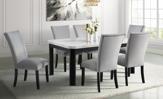 Francesca Marble Top Dining Table Set