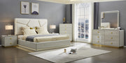 Modern White and Gold Bedroom Set - 2403