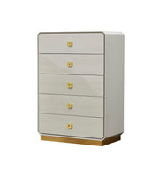 Modern White and Gold Bedroom Set - 2403