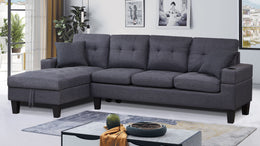 Grey Sectional Sofa With Storage Chaise - 6312