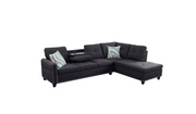 Dark Grey Sectional Sofa - 9006 - Furniture Empire
