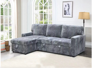 Corduroy Sectional Sofa Bed - 6376