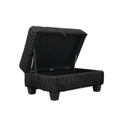 Corduroy Sectional Sofa with Storage Ottoman - 9289