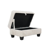 Corduroy Sectional Sofa with Storage Ottoman - 9289