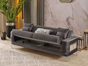 Aspina Velvet Luxury Sofa Set