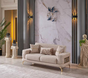 Aspina Velvet Luxury Sofa Set