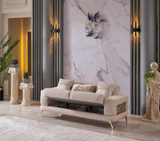 Aspina Velvet Luxury Sofa Set